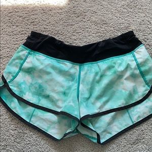 *RARE* lululemon watercolor mint shorts